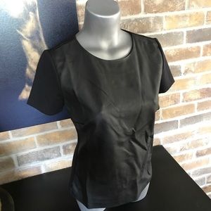 Micheal Kors faux leather T-shirt 4 small